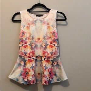 NWT floral peplum top